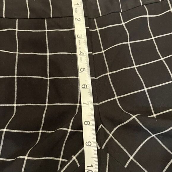 Vince Camuto Women's Grid Pattern Black Trousers Size 6 - Picture 7 of 8